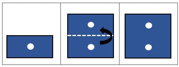CAT4 Level A figure analysis sample question step-by-step paper folding solution
